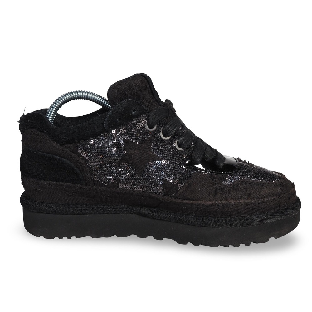 UGG Highland Sport Distressed Sequin Sneakers Black 1109631 Women's 5 - Picture 7 of 10